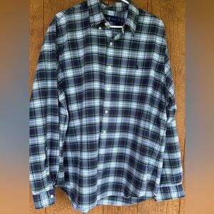 PLAID POLO RALPH LAUREN XL MEN SHIRT IN BLUE/GREEN.